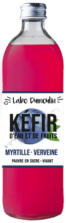 Kéfir de fruits Myrtille Verveine Bio, 75cl, le Labo Dumoulin, Origine Alsace