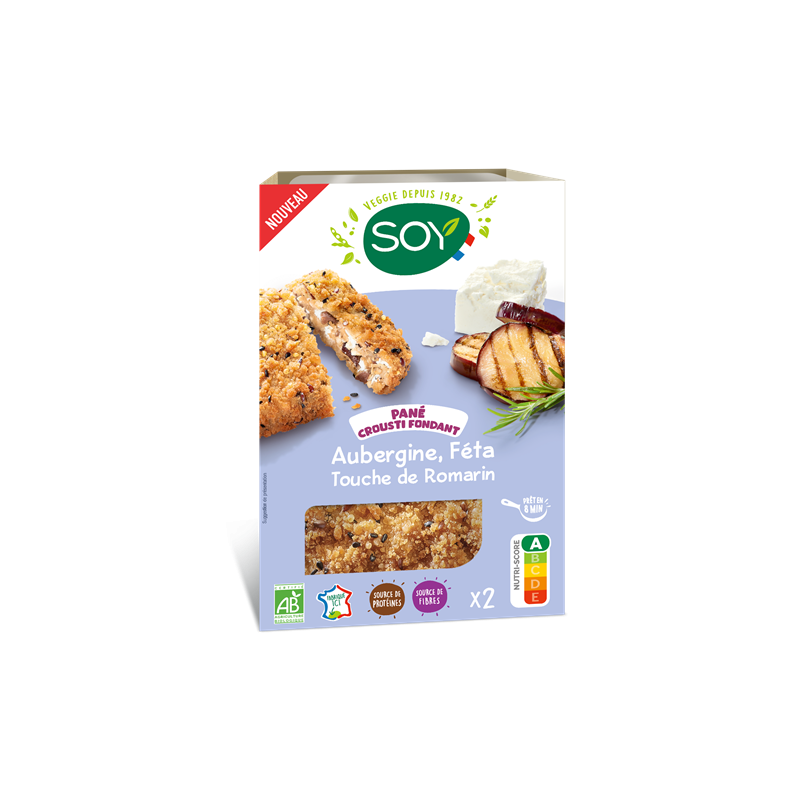 Pané crousti aubergine, féta & touche de romarin 160g, SOY