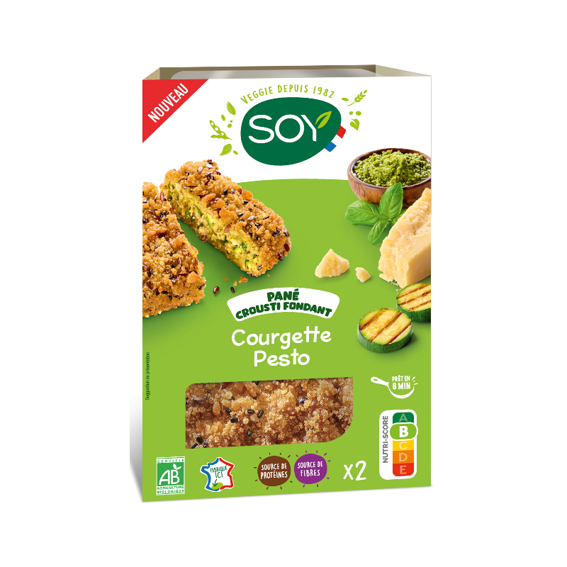 Pané crousti-fondant courgette pesto 160G, SOY