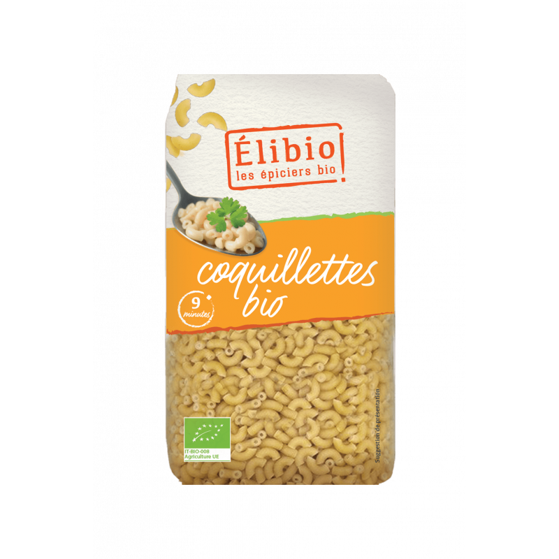 Coquillettes blanches, 500g, Elibio