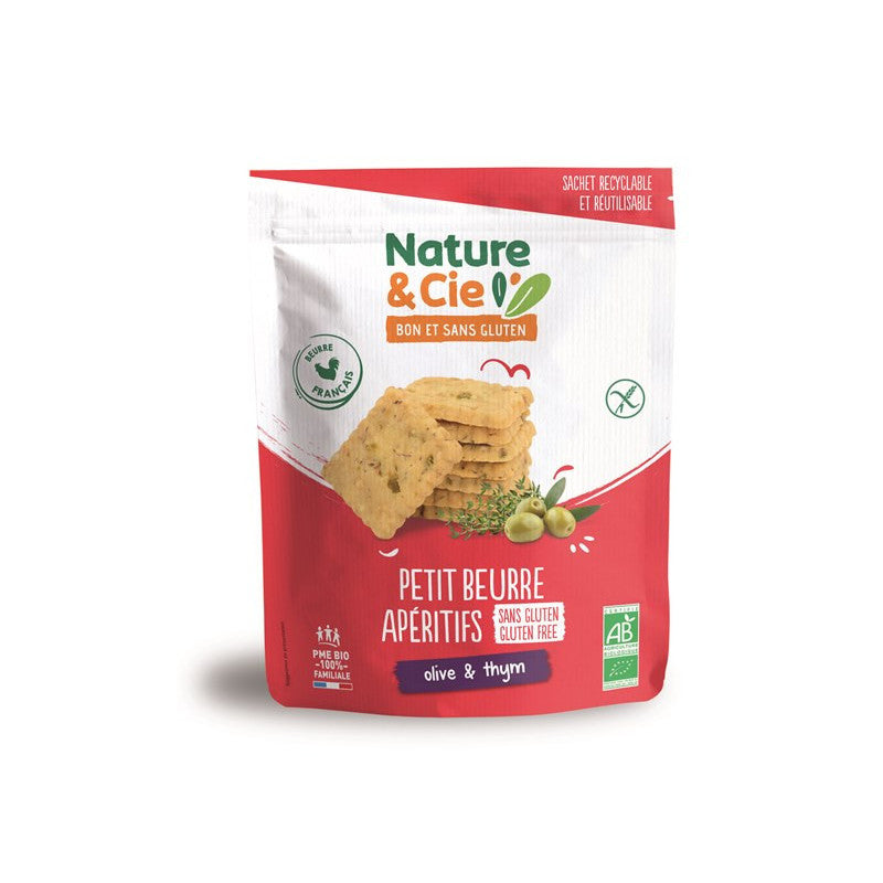 Petit-beurre apéritif olive et thym 80g, Nature et Cie