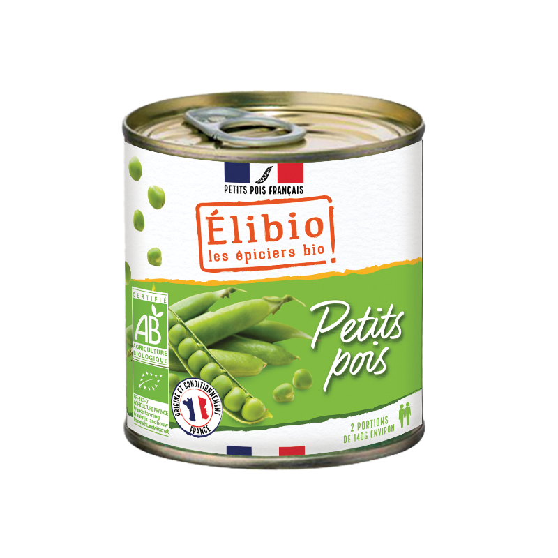 Petits pois, 400g, Elibio Origine France