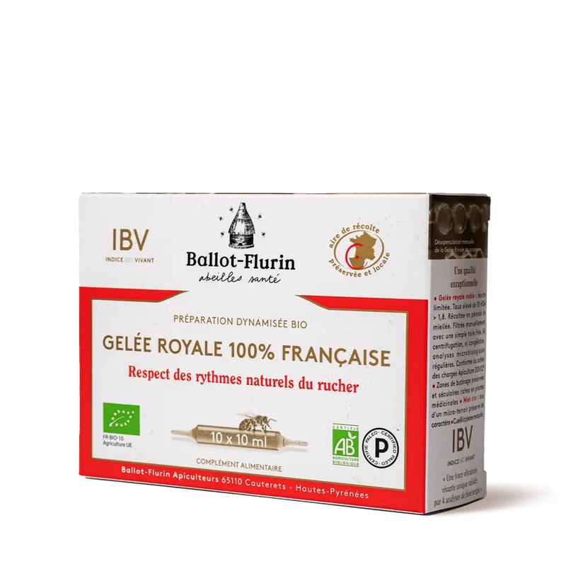 Préparation dynamisée à la Gelée Royale Française Bio, 10x10 ml, Ballot-Flurin