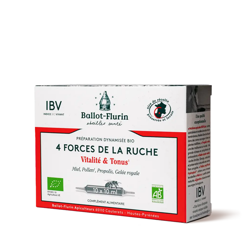 Préparation dynamisée bio 4 Forces de la Ruche, 10x10 ml, Ballot-Flurin