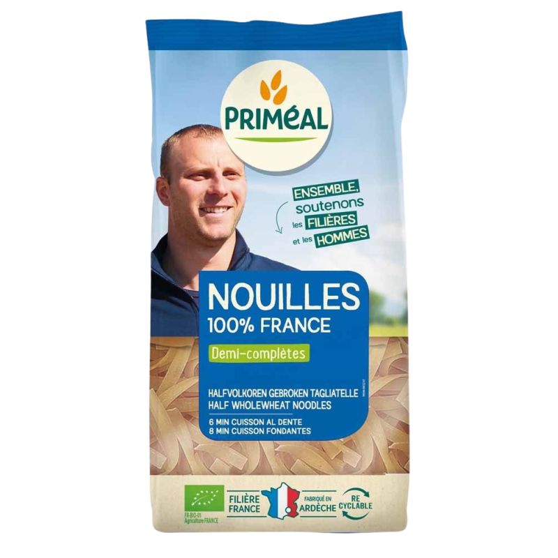 Nouille demie-complète, 100% France 500g, Priméal