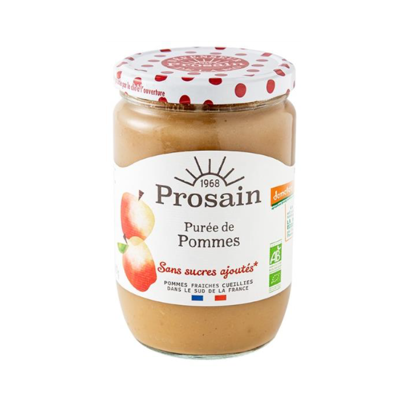 Purée de pommes 620g, pommes cueillies dans le sud de la France, Demeter, Prosain