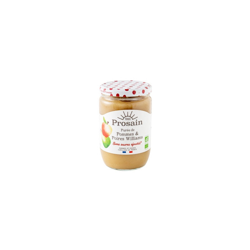 Purée de pommes et poires williams 620g, pommes de Provence, Prosain