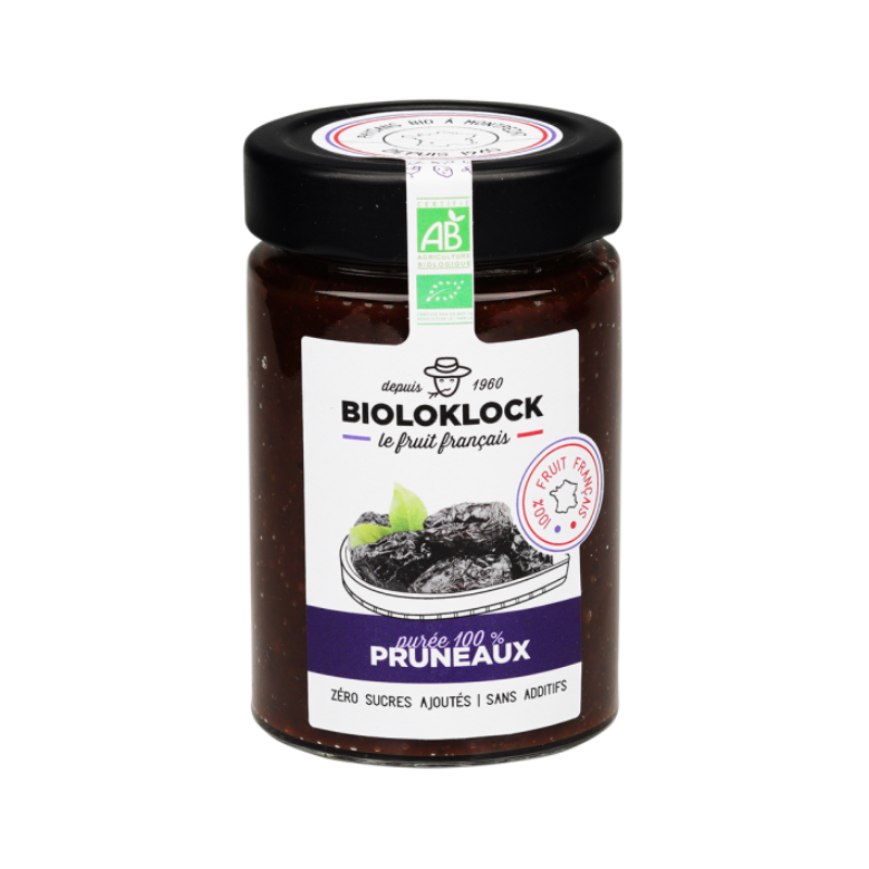 Purée de pruneaux 100%, 210g, Bioloklock