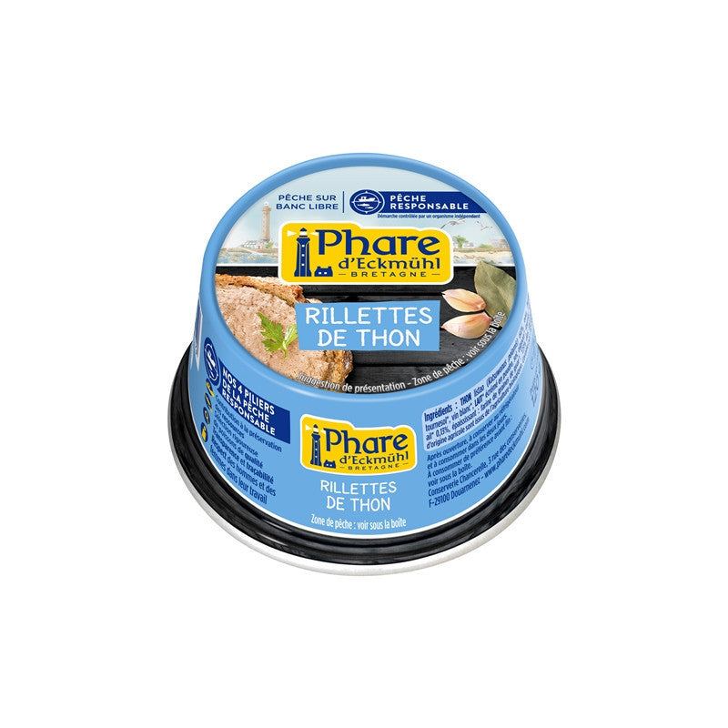 Rillettes de thon listao pêche responsable" 120g", Phare d'Eckmühl