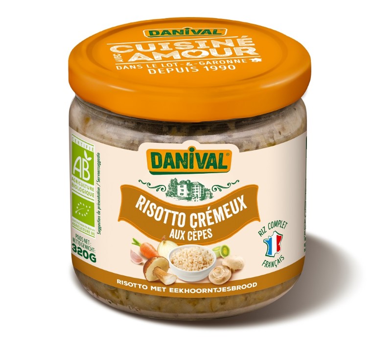 Risotto crémeux aux champignons & parmesan, 250g, Danival