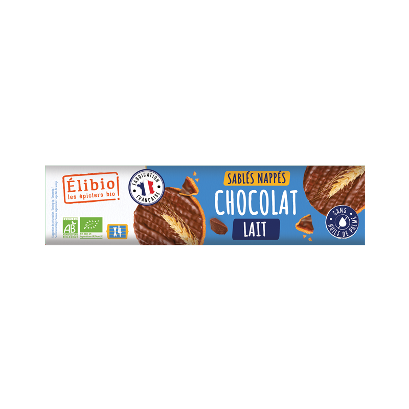 Sablés chocolat lait 160g, Elibio