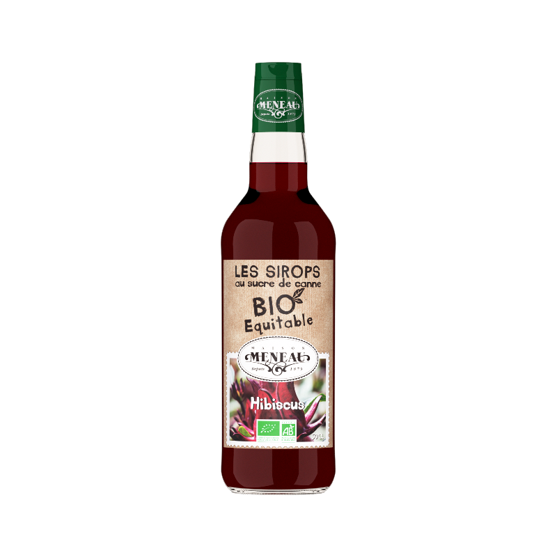 Sirop canne hibiscus, 50cl, Meneau
