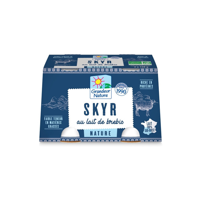 Skyr au lait de brebis, 2X120g, Grandeur Nature