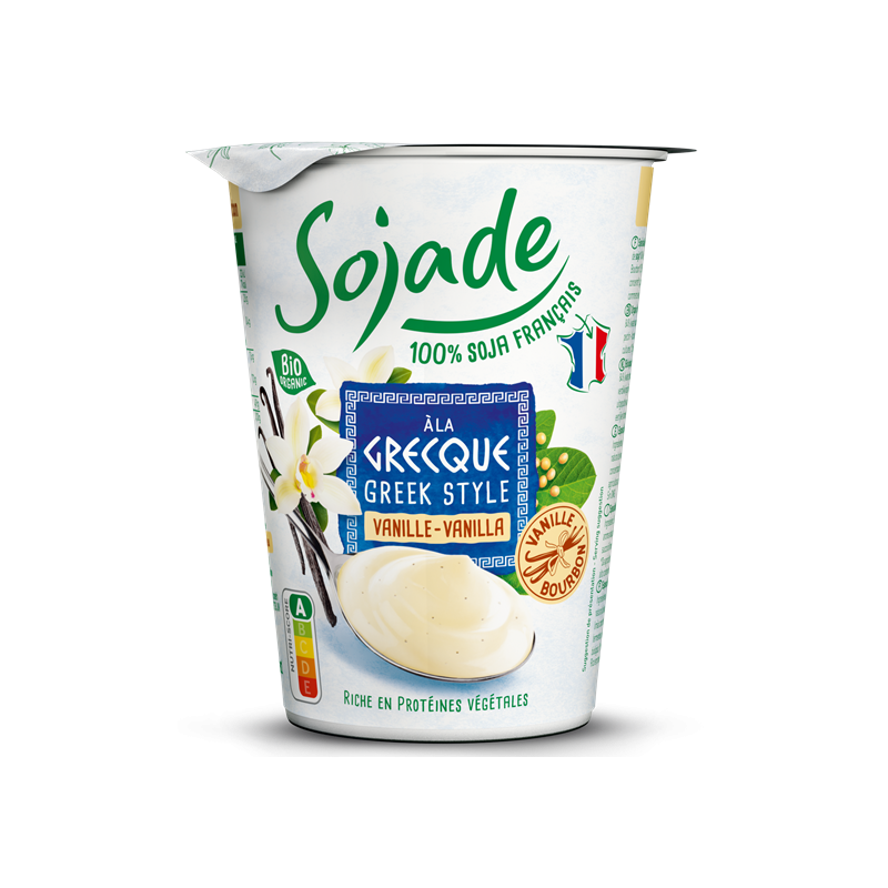 Sojade à la grecque vanille Bourbon 400g, Sojade