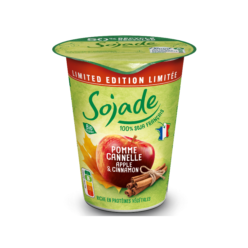 Sojade pomme cannelle, édition limitée 400g, Sojade