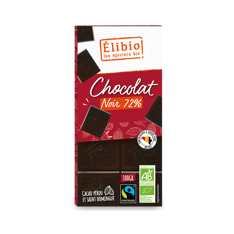 Chocolat noir, 100g - ELIBIO