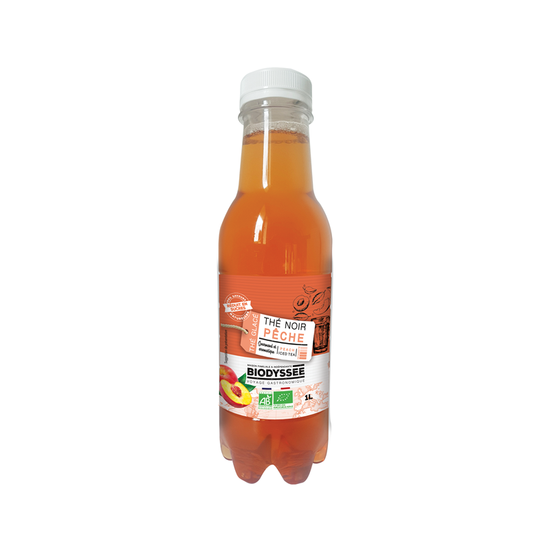 The glacé, thé noir à la pêche, 1litre, Biodyssee