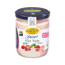 Yaourt brassé fraise vanille, pot en verre 400, Gaborit