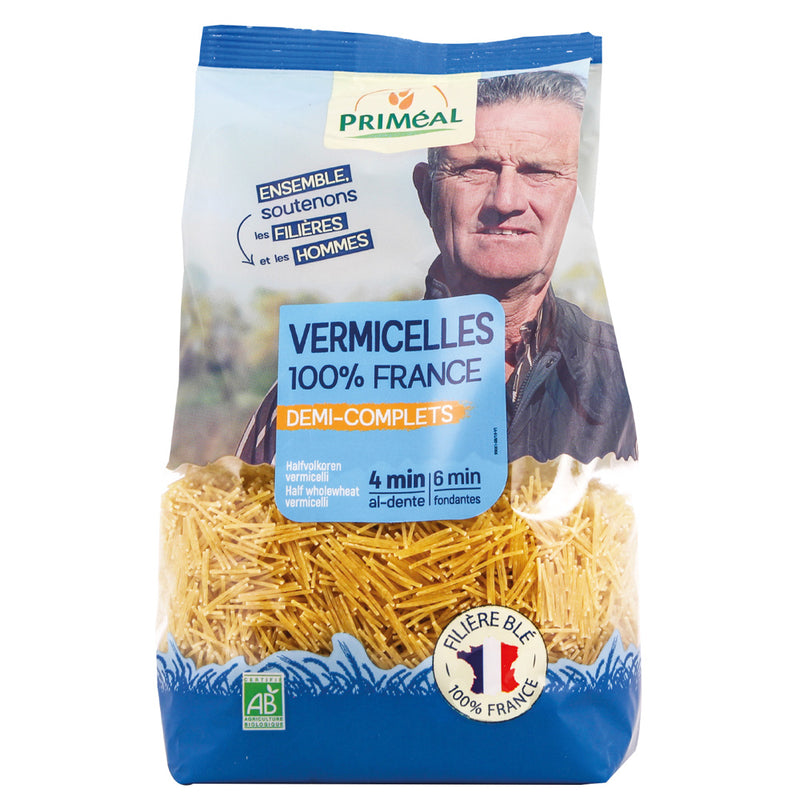 Vermicelles demi complètes,100% France 500g, Priméal