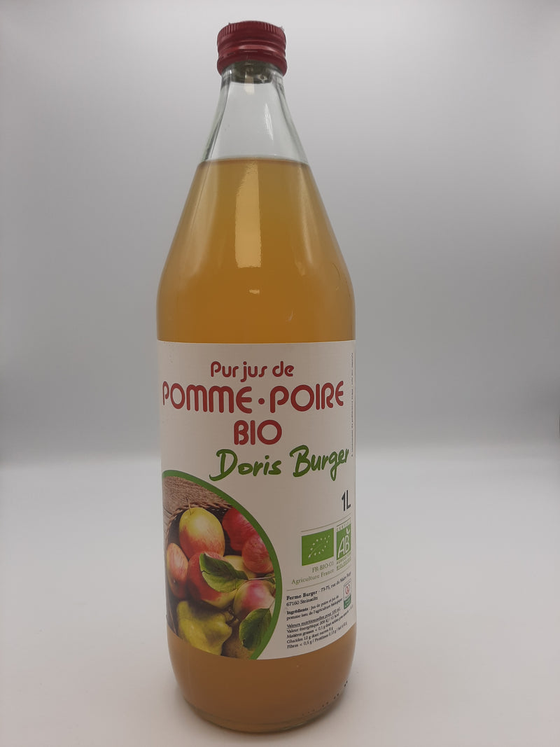 Pur jus de pomme trouble Fermier 100% alsace , 1l, Doris Burger