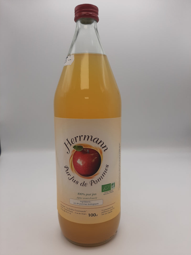 Pur jus de pomme trouble Fermier 100% alsace , 1l, Herrmann