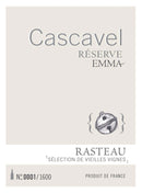 Vin Rouge Bio AOC Rasteau 2016, Vieilles Vignes, Cuvée Réserve Emma, Domaine Cascavel