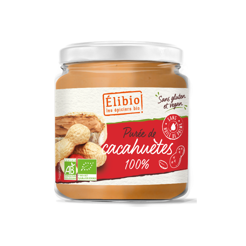 Purée de cacahuètes, 250g, Elibio