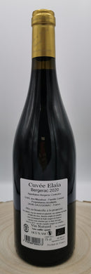Vin Rouge Bio AOC Bergerac 2019, Sans Sulfites Ajoutés, Cuvée Elaïa, Château les Miaudoux