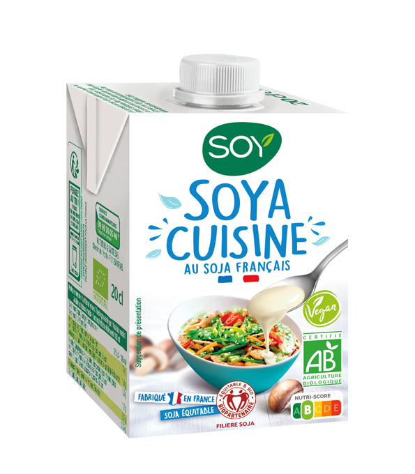 Crème cuisine, 100% soja francais , 3x20 cl, SOY