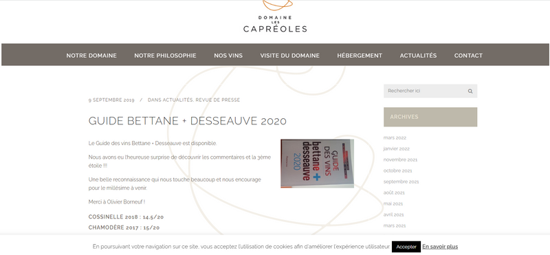 Vin Rouge Bio AOC Régnié 2017, Cuvée Diaclase, Domaine Les Capréoles
