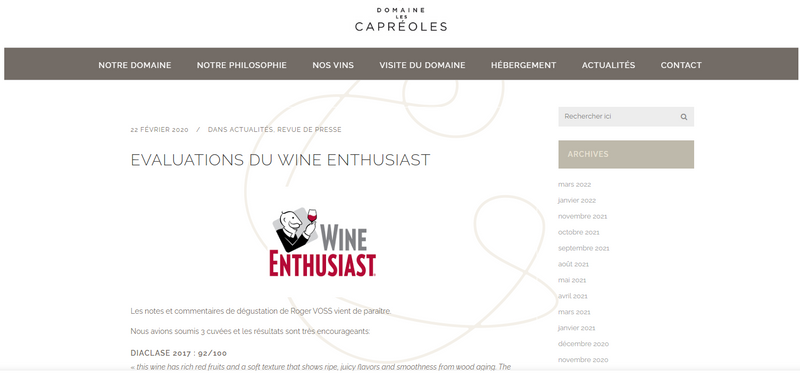 Vin Rouge Bio AOC Régnié 2017, Cuvée Diaclase, Domaine Les Capréoles