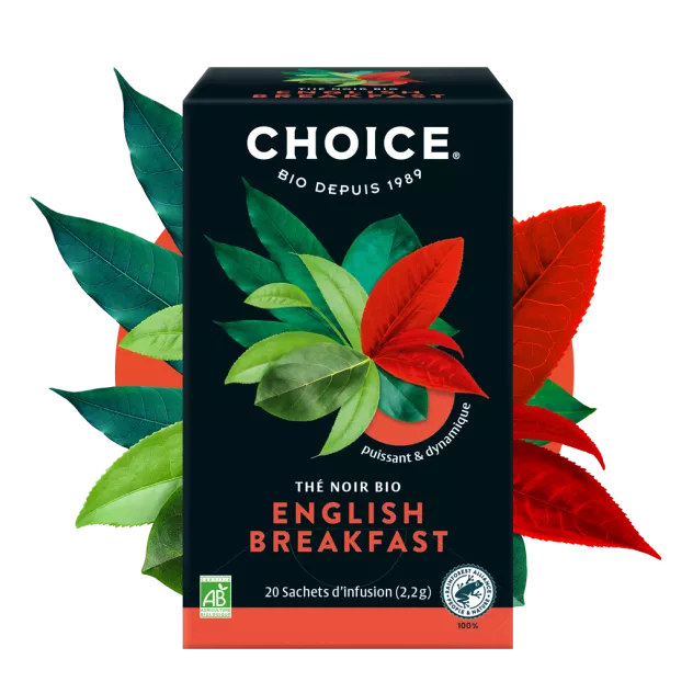 Thé noir English breakfast, 20 infusettes, Choice