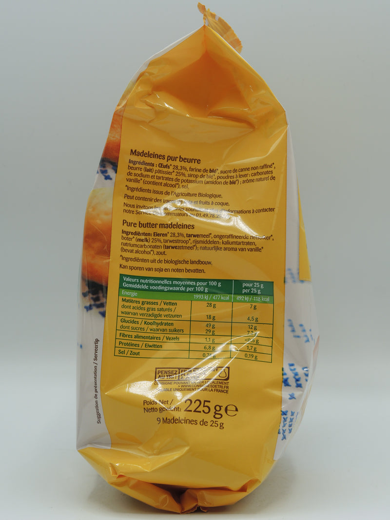 Madeleines pur beurre, 225g, Bonneterre