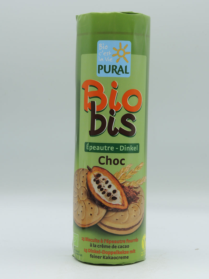 Bio Bis, Biscuits à l'épeautre fourrés à la crème de cacao, 300g, Pural