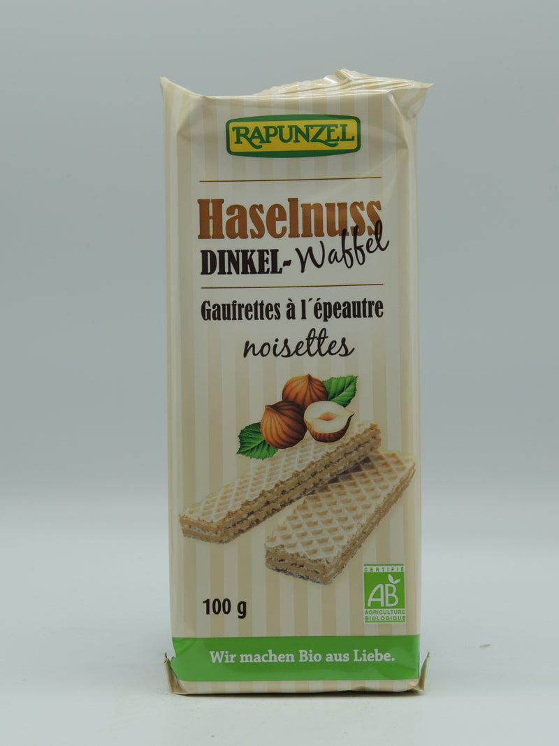Gaufrettes noisettes, 100g, Rapunzel