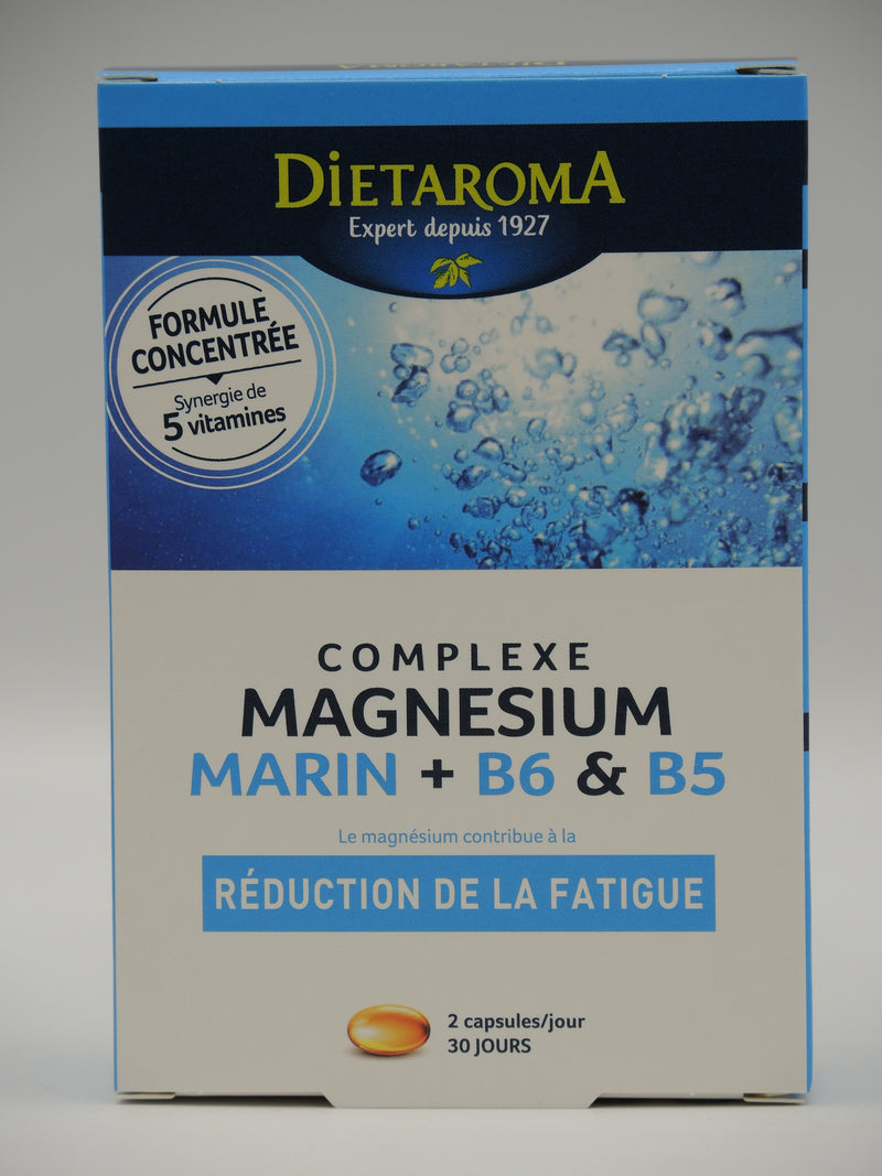 COMPLEXE MAGNÉSIUM MARIN + B6 & B5, 60 capsules, Dietaroma
