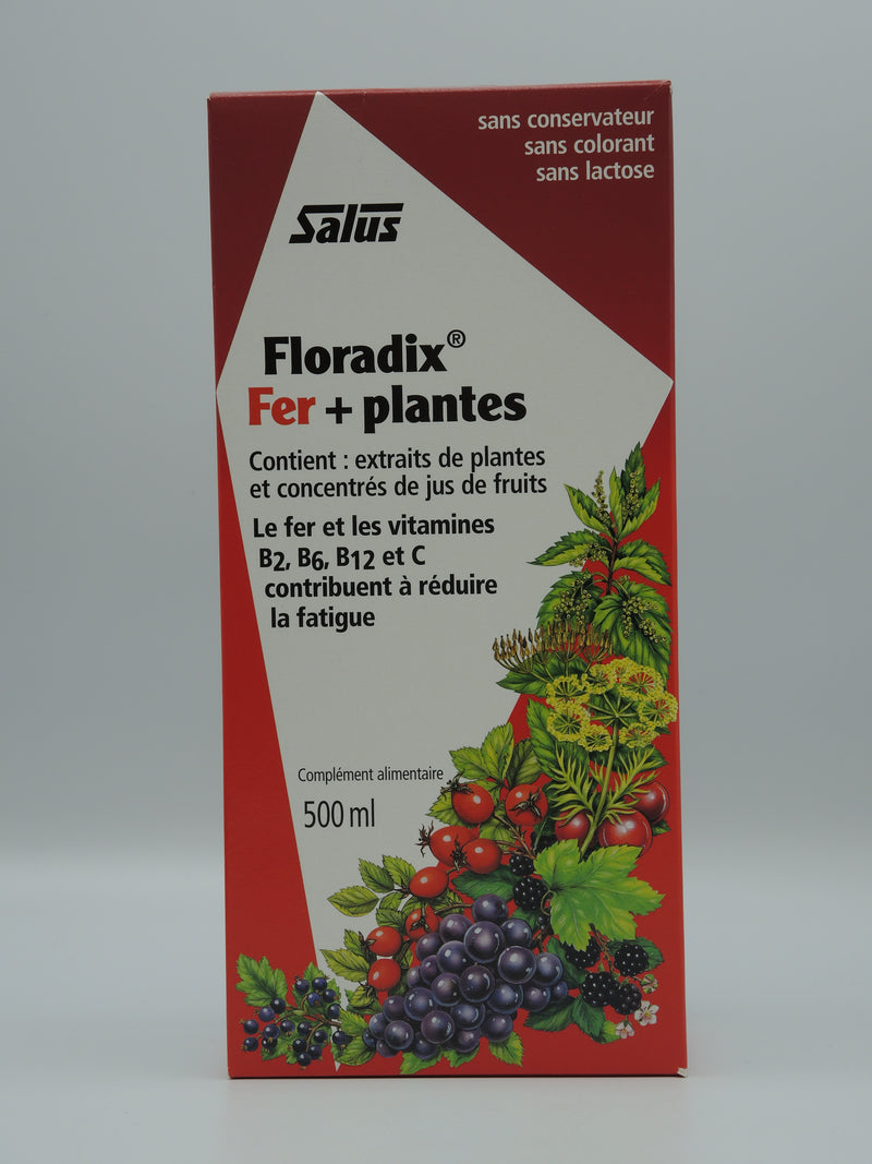 Floradix Fer + plantes, 500ml, Salus