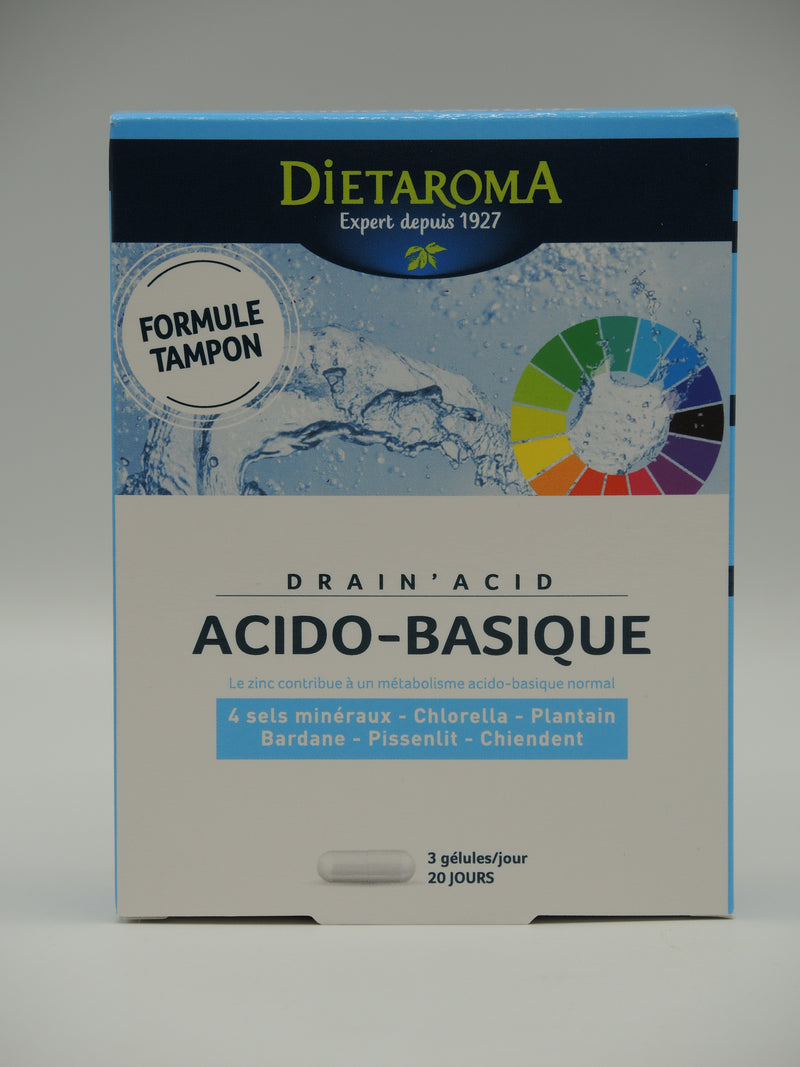 Drain' acid, acido basique, 60 gélules, Dietaroma