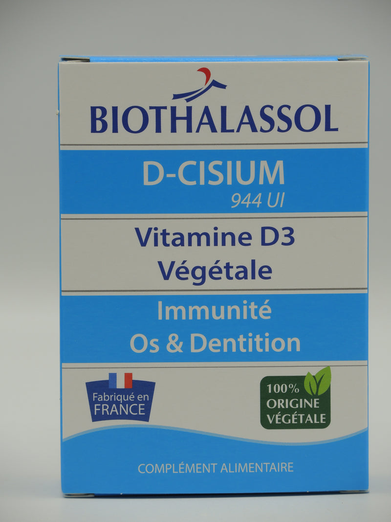 D-CISIUM, Vitamine D3 végétale, 60 comprimés, Biothalassol