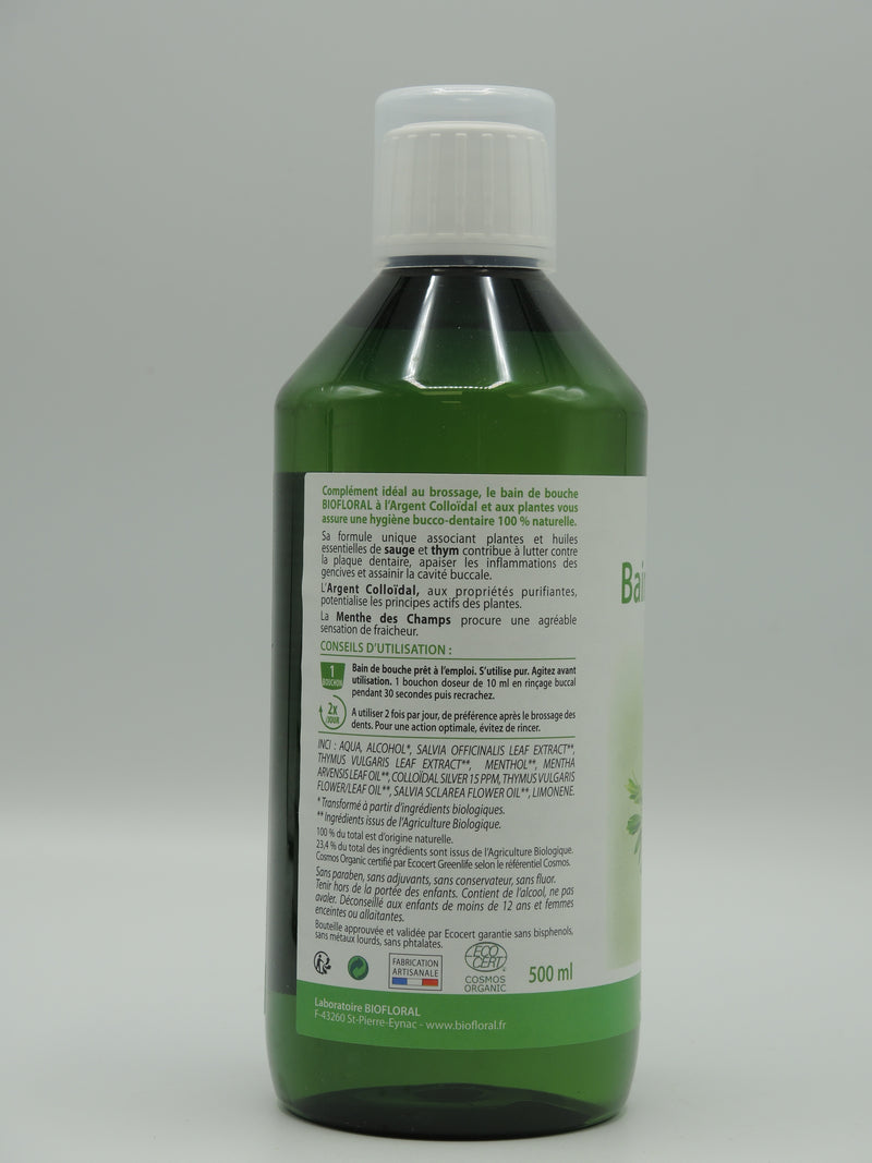 Bain de bouche fraîcheur, 500ml, Biofloral