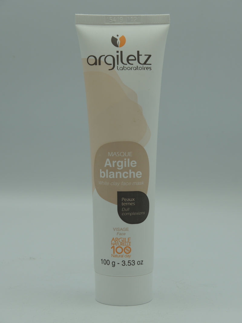 Masque argile blanche, Peaux ternes,100g, Argiletz