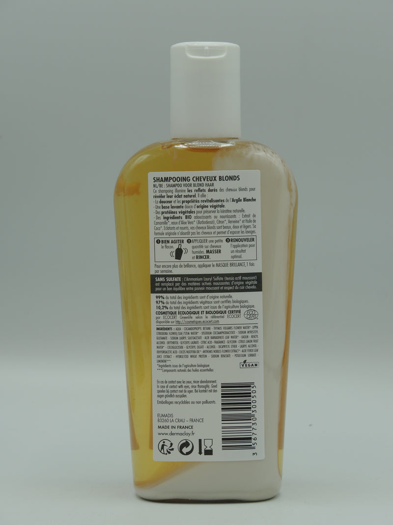 Shampooing cheveux blonds, 250ml, Dermaclay