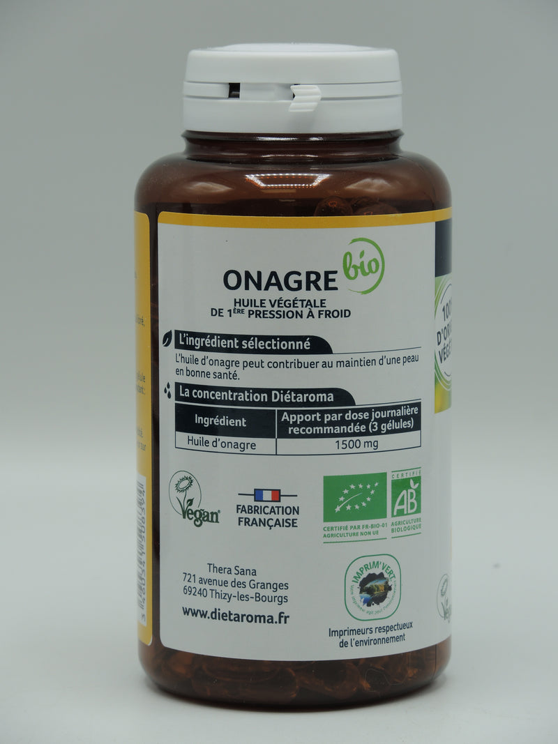 Onagre, Beauté de la peau, 180 gélules, Dietaroma