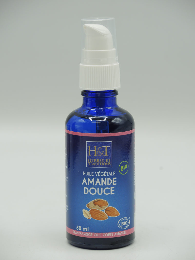Huile végétale, Amande douce, 50ml, Herbes et traditions