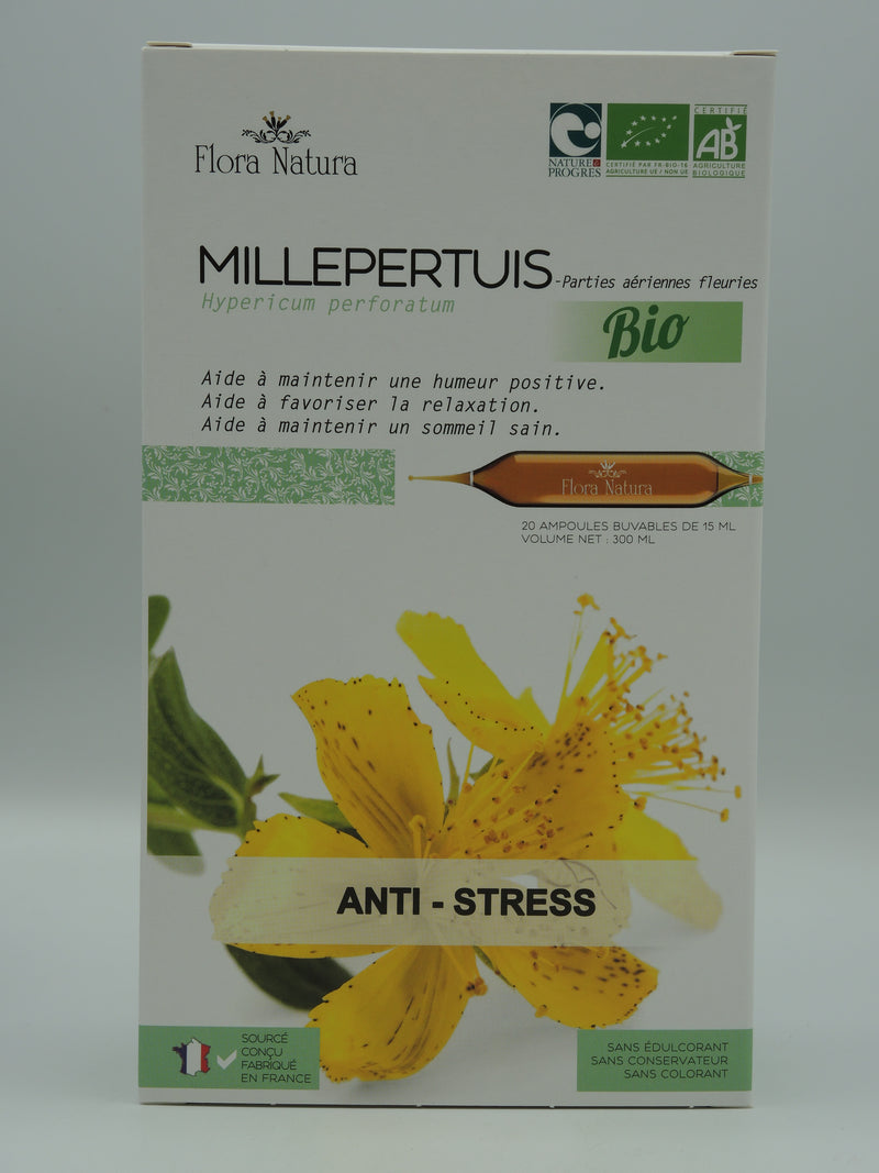 Millepertuis, Anti-stress, 20 ampoules, Flora natura