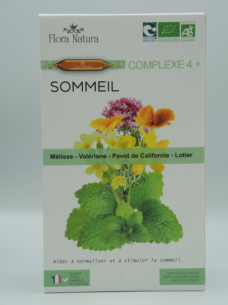 Complexe sommeil 4 plantes, 20 ampoules, Flora natura