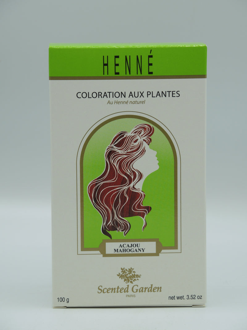 Henné, Coloration aux plantes, Acajou, 100g, Scented garden