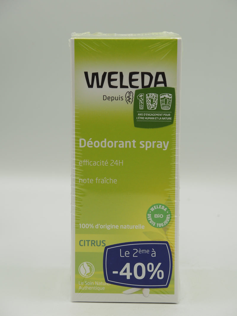Déodorant Citrus, spray 2 x 100ml, Weleda