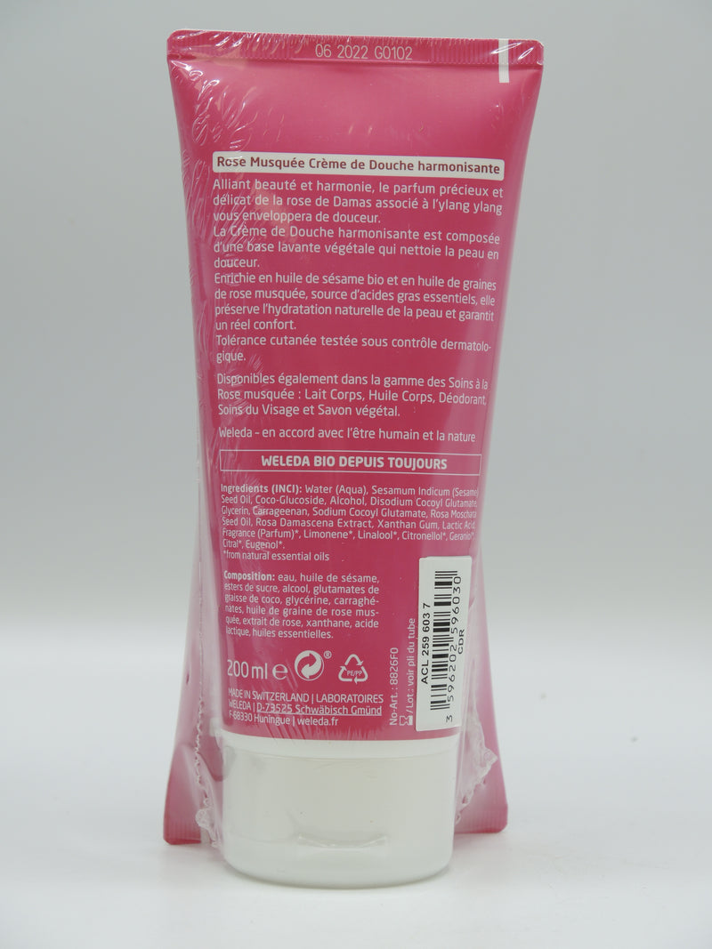 Crème de douche à la Rose musquée, 2x200ml, Weleda