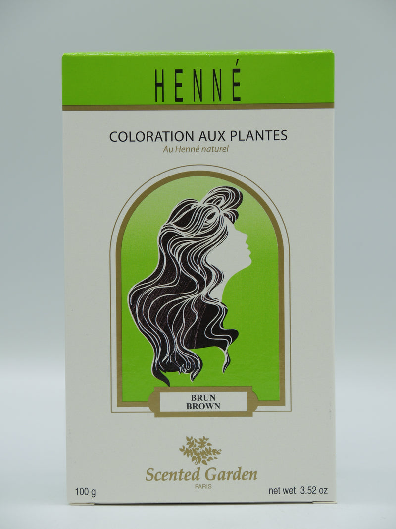 Henné, Coloration aux plantes, Brun, 100g, Scented garden